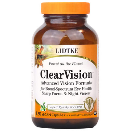 Clear Vision, For Broad-Spectrum Eye Health, Sharp Focus & Night Vision, 120 Vegetarian Capsules, Lidtke
