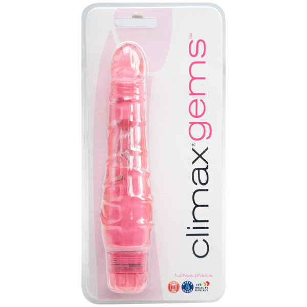 Climax Gems Waterproof Vibrator, Fuchsia Phallus, Topco Climax