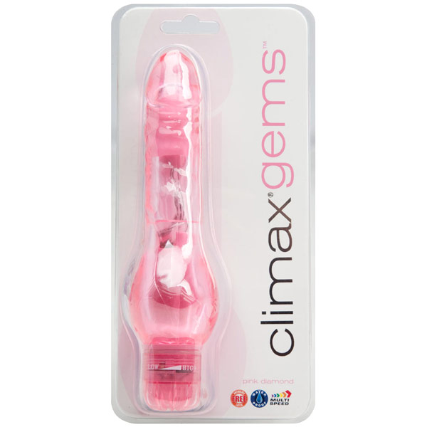 Climax Gems Waterproof Vibrator, Pink Diamond, Topco Climax