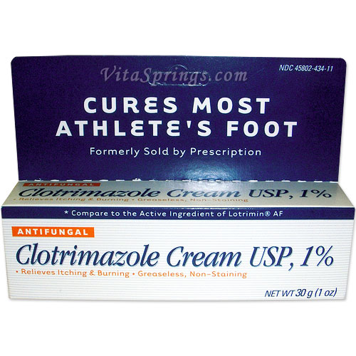 Antifungal Clotrimazole Cream USP, 1%, 30 g (1 oz)