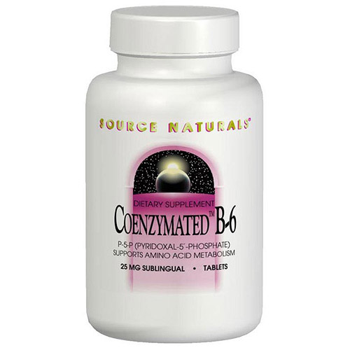 Coenzymated B-6 100 mg, 30 Tablets, Source Naturals