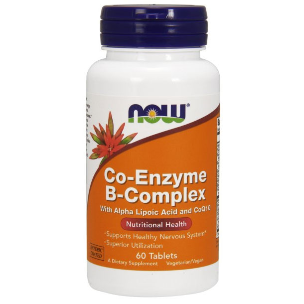 NOW Foods Co-Enzyme B-Complex 60 Tabs, NOW Foods