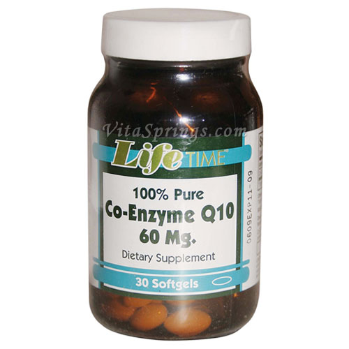 Co-Enzyme Q10 60 mg, 30 Softgels, LifeTime