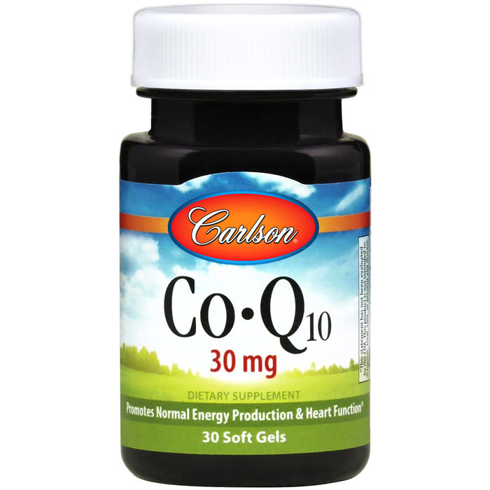 Carlson Laboratories Co-Q-10 30 mg, 60 Softgels, Carlson Labs