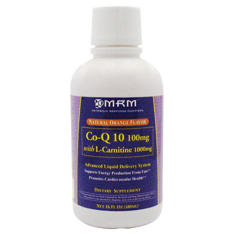 Co-Q 10 100 mg with L-Carnitine 1000 mg, Liquid CoQ10, 16 oz, MRM