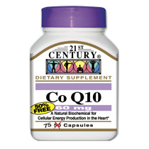 Co-Q10 60 mg 75 Capsules, 21st Century Health Care