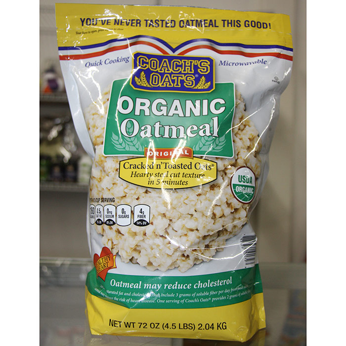 Coachs Oats Original Organic Oatmeal, 72 oz (4.5 lbs)