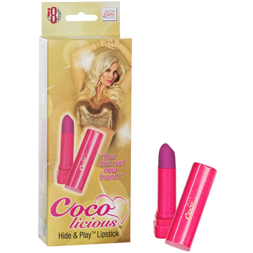 Coco Licious Hide & Play Lipstick, Massager Vibrator, Pink, California Exotic Novelties