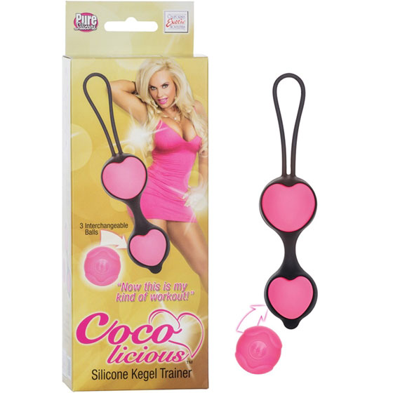 Coco licious Silicone Kegel Trainer Balls - Pink, California Exotic Novelties
