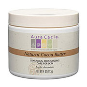 Aura Cacia Natural Cocoa Butter Cream, 100% Pure Cocoa Butter 4 oz jar from Aura Cacia