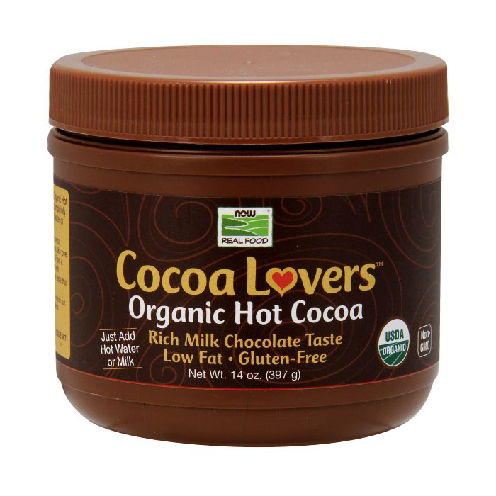 Cocoa Lovers Organic Hot Cocoa, 14 oz, NOW Foods