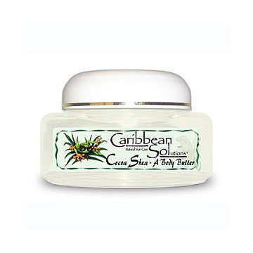 Caribbean Solutions Natural Cocoa Shea Body Butter, 4 oz, Caribbean Solutions