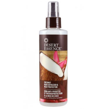 Desert Essence Coconut Hair Defrizzer & Heat Protector, 8.5 oz, Desert Essence
