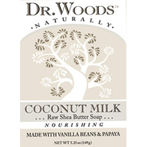 Coconut Milk Raw Shea Butter Soap Bar, 5.25 oz, Dr. Woods