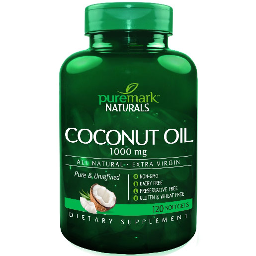 Coconut Oil 1000 mg, 120 Softgels, PureMark Naturals