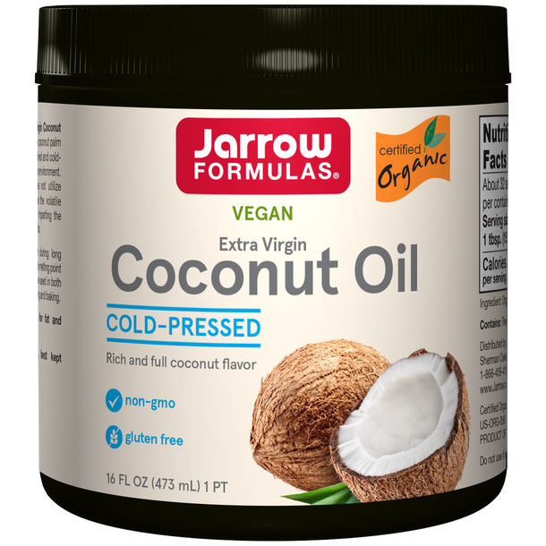 Coconut Oil Extra Virgin, Expeller Pressed, 16 oz, Jarrow Formulas
