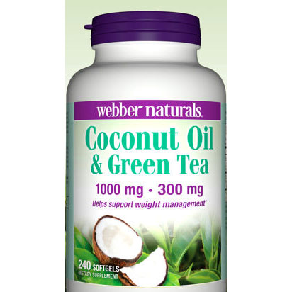 Coconut Oil & Green Tea, 240 Softgels, Webber Naturals