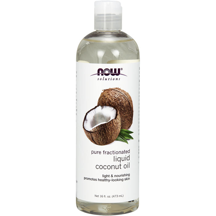 Coconut Oil Liquid, Pure Fractionated, 16 oz, NOW Foods