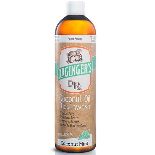Coconut Oil Mouthwash, All Natural, Coconut-Mint, 12 oz, Dr. Gingers