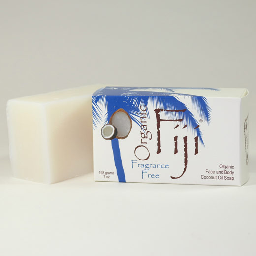 Organic Coconut Oil Soap Bar, Fragrance Free, 7 oz, Organic Fiji