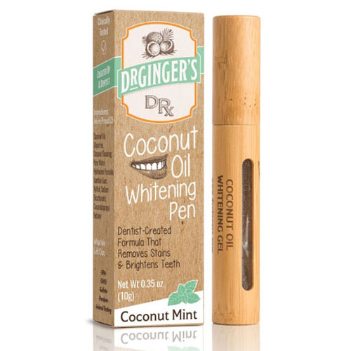 Coconut Oil Whitening Pen, Tooth Whitening Gel, 0.35 oz, Dr. Gingers