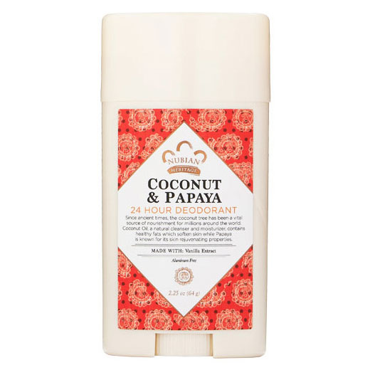 Coconut & Papaya 24 Hour Deodorant, 2.25 oz, Nubian Heritage