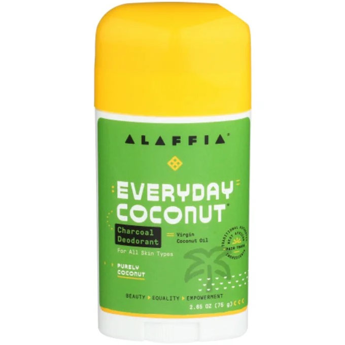 Coconut Reishi Charcoal Deodorant - Coconut, 2.65 oz, Alaffia