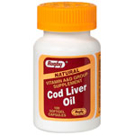 Watson Rugby Labs Cod Liver Oil, 100 Softgel Capsules, Watson Rugby