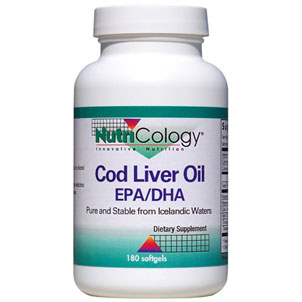NutriCology / Allergy Research Group Cod Liver Oil EPA/DHA, 180 Softgels, NutriCology