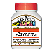 Cod Liver Oil Norwegian 110 Softgels, 21st Century Health Care