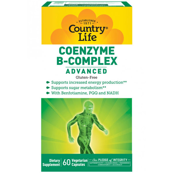 Coenzyme B-Complex Advanced, 60 Vegetarian Capsules, Country Life