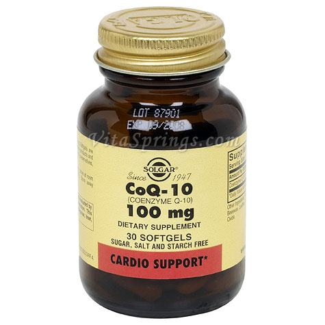Coenzyme Q-10 100 mg, 30 Softgels, Solgar CoQ10