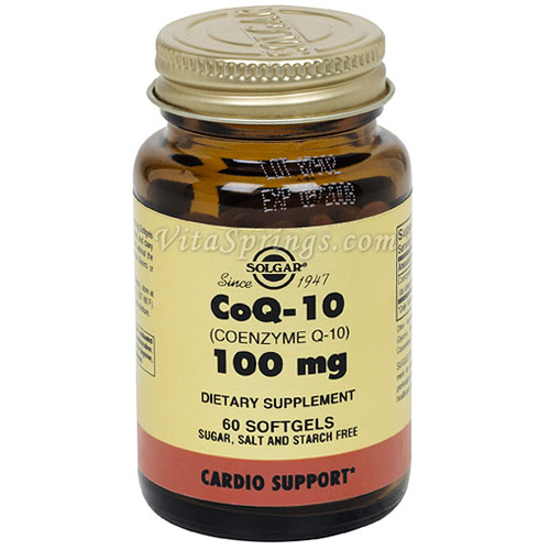 Coenzyme Q-10 100 mg, 60 Softgels, Solgar CoQ10