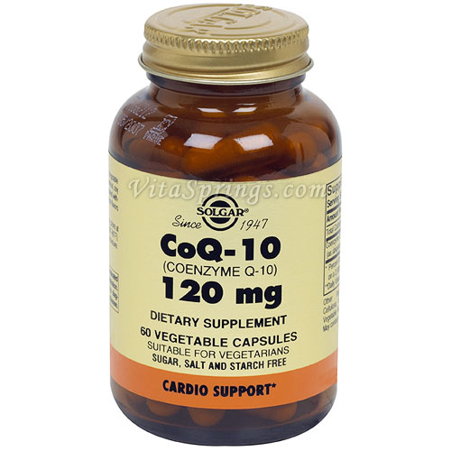 Coenzyme Q-10 120 mg, 60 Vegetable Capsules, Solgar CoQ10