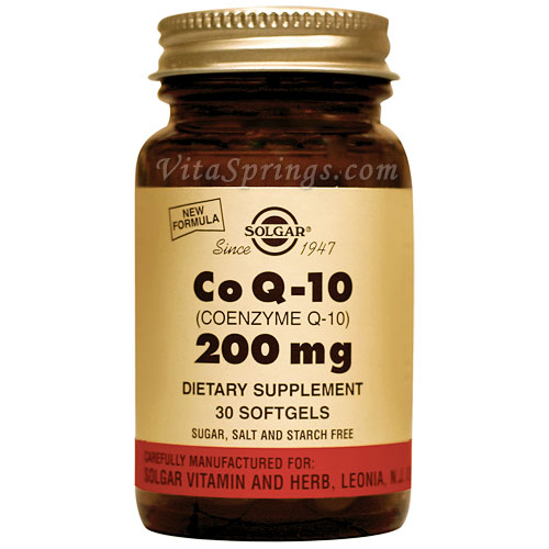 Coenzyme Q-10 200 mg, 30 Softgels, Solgar CoQ10