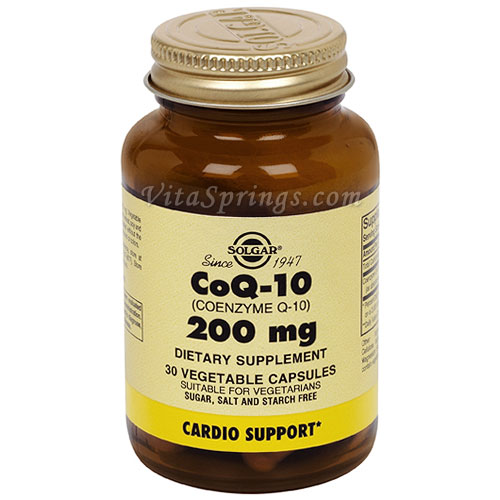 Coenzyme Q-10 200 mg, 30 Vegetable Capsules, Solgar CoQ10