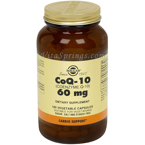 Coenzyme Q-10 60 mg, 180 Vegetable Capsules, Solgar CoQ10