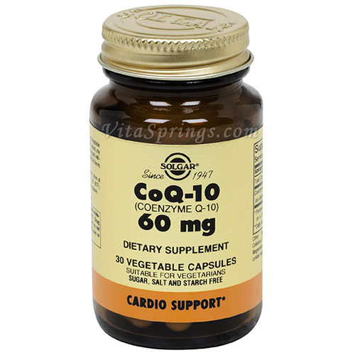 Coenzyme Q-10 60 mg, 30 Vegetable Capsules, Solgar CoQ10
