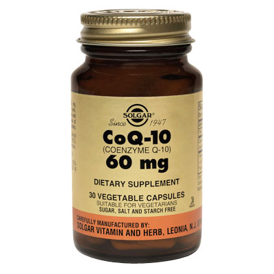 Coenzyme Q-10 60 mg, 60 Vegetable Capsules, Solgar CoQ10