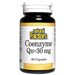 Natural Factors Coenzyme Q10 60mg Vegi 30 Capsules, Natural Factors