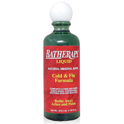 Queen Helene Batherapy Cold & Flu Mineral Bath Liquid, 16 oz, Queen Helene