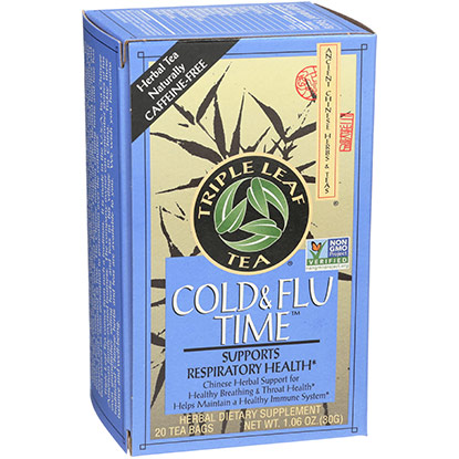 Cold & Flu Time Herbal Tea, 20 Tea Bags, Triple Leaf Tea