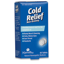 Cold Relief 60 tabs, NatraBio (Natra-Bio)