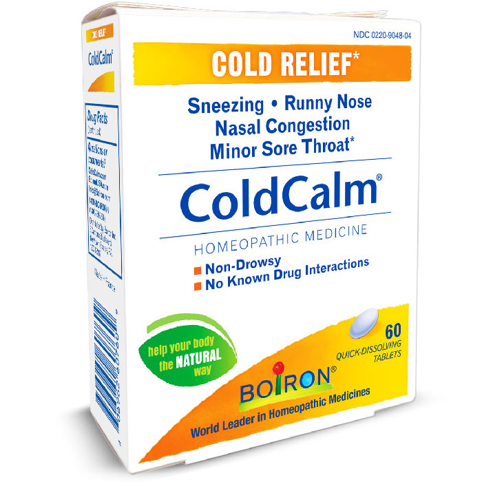 ColdCalm, Homeopathic Cold Relief, For Everyone Ages 3+, 60 Tablets, Boiron