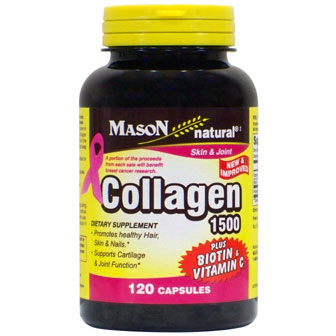 Collagen 1480 mg with Vitamin C, 120 Capsules, Mason Natural