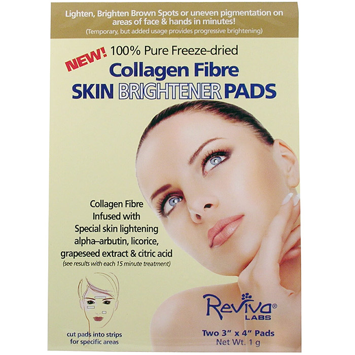 Reviva Labs Collagen Fibre Skin Brightener Pads, 2 Pads, Reviva Labs