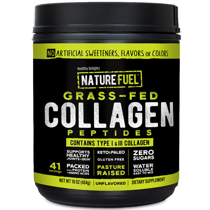 Collagen Peptide Powder, Unflavored, 16 oz, Nature Fuel