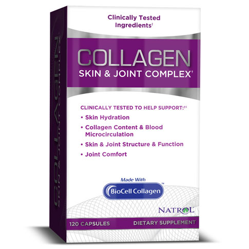 Collagen Skin & Joint Complex with BioCell, 120 Capsules, Natrol