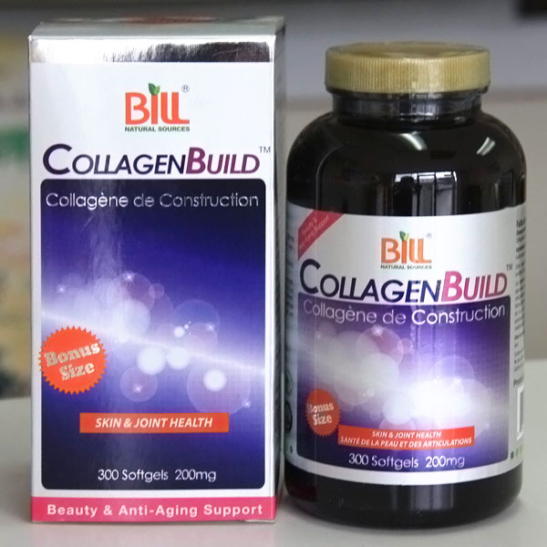 CollagenBuild (Collagen Build) 200 mg, Skin & Joint Health, 300 Softgels, Bill Natural Sources
