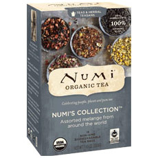 Numis Collection, Assorted Melange Teas & Herbal Teasan, 18 Tea Bags, Numi Tea